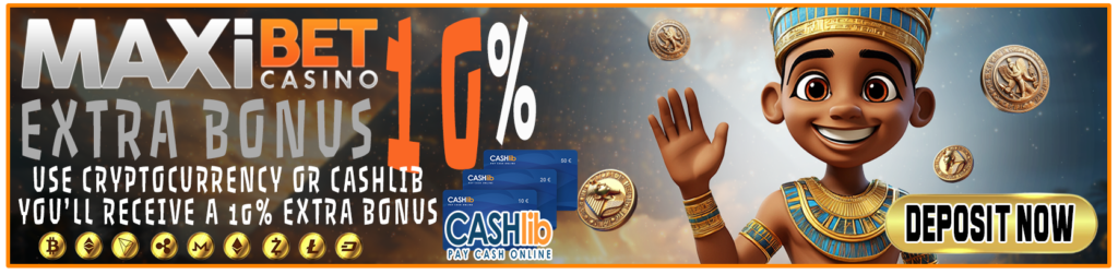 MaxiBet Casino 10% Extra Bonus