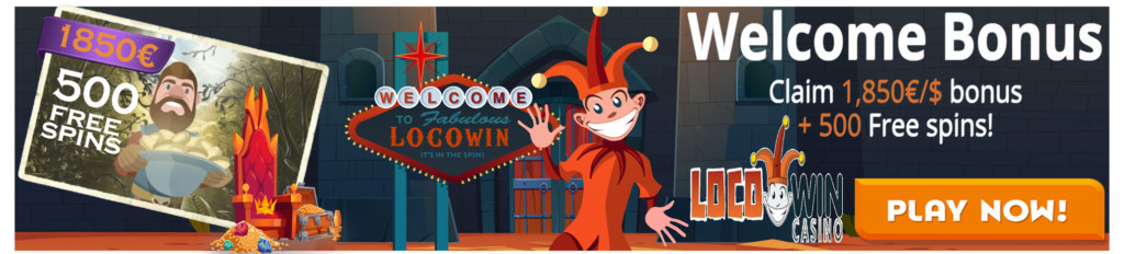 locowin casino welcome bonus banner