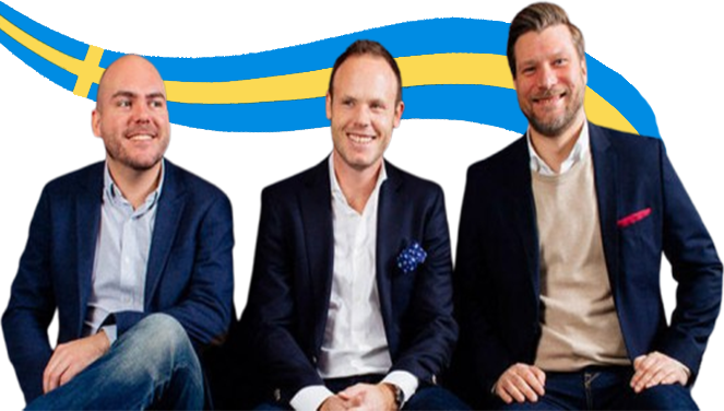 the founders of quickspin gaming - Daniel Lindberg, Mats Westerlund, and Joachim Timmermans