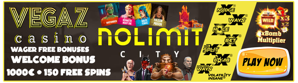 Play Nolimit City slots at Vegaz Casino