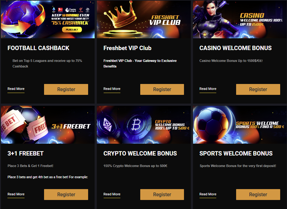 The FreshBet Casino Bonuses & Promotions