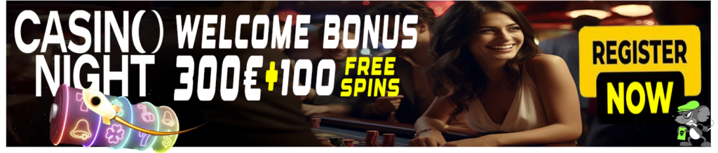 casinonight welcome bonus banner